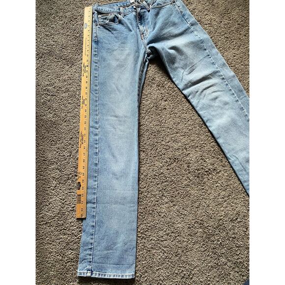 Calvin Klein Size 7 Blue Jeans- JR 5 Pocket Jean All Over Sandblast - Picture 9 of 9